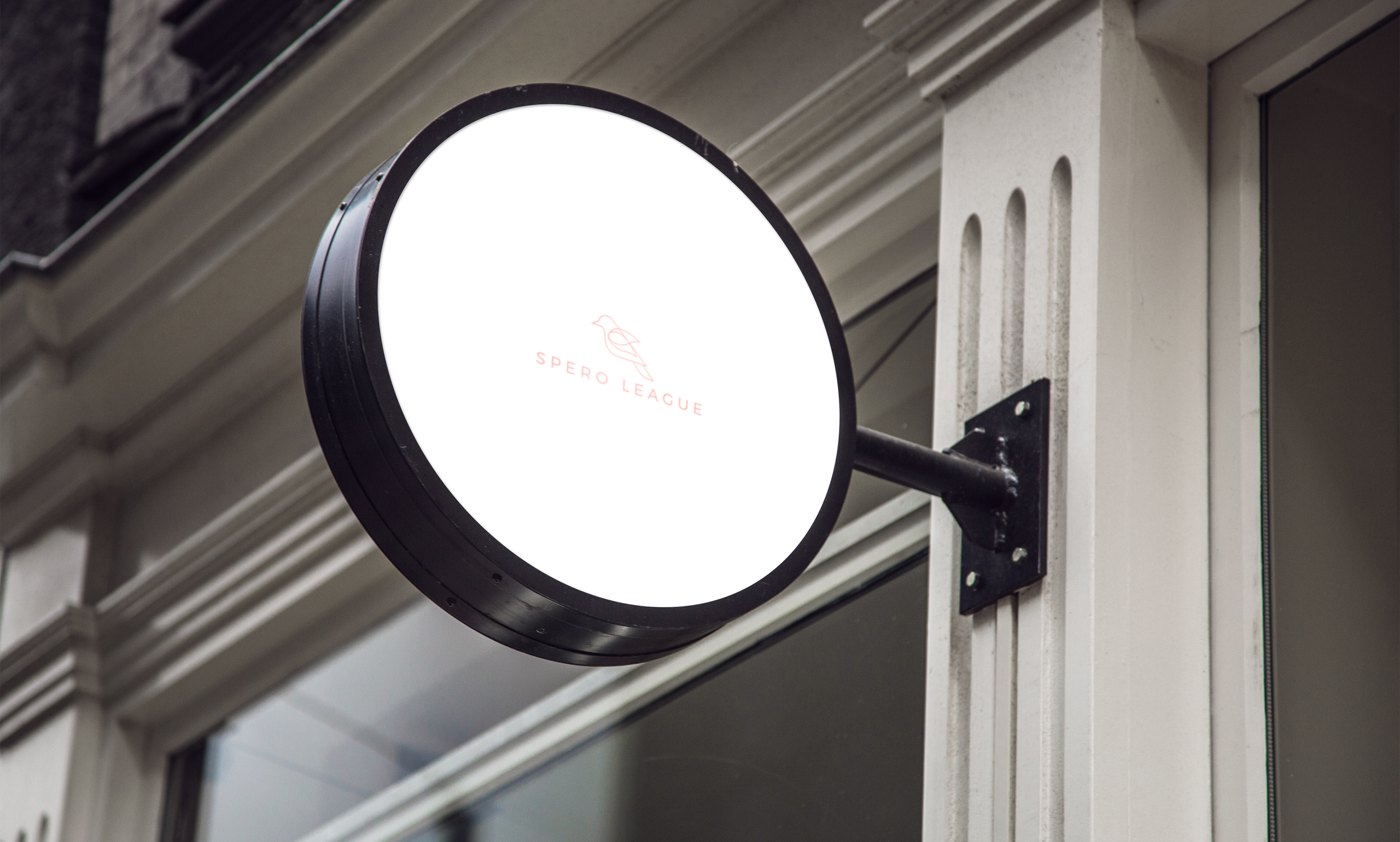 Spero League storefront sign